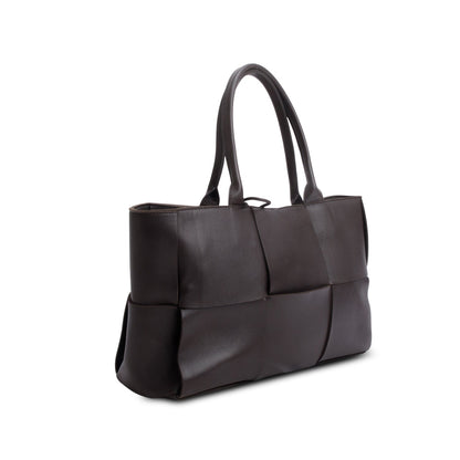Bottega Veneta Brown Maxi Intrecciato Arco Small Tote Bag