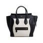 Celine Black/White Smooth Calfskin Leather Mini Luggage Tote