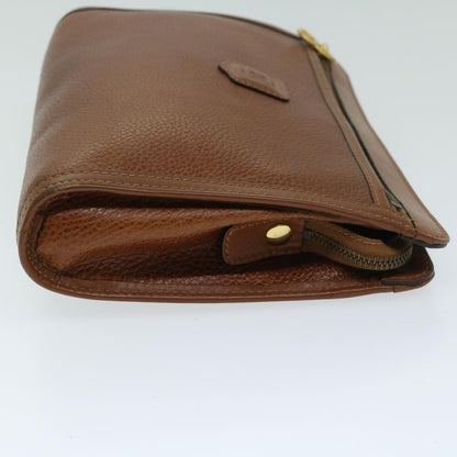 Luxury CELINE Clutch Bag Leather Brown 68346