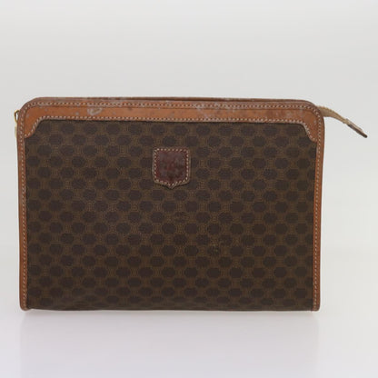 Luxury CELINE Macadam Canvas Clutch Bag PVC 4Set Brown Black 68347
