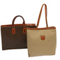 Luxury CELINE Macadam Canvas Tote Bag PVC 2Set Beige Brown 68348