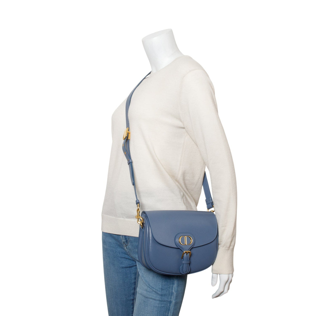 Christian Dior 2020 Blue Box Calfskin Medium Bobby Flap Bag Rovelle Bags