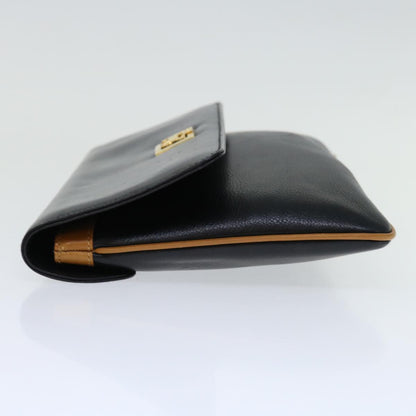 Luxury CELINE Clutch Bag Leather Black 68363