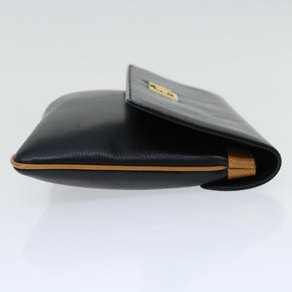 Luxury CELINE Clutch Bag Leather Black 68363