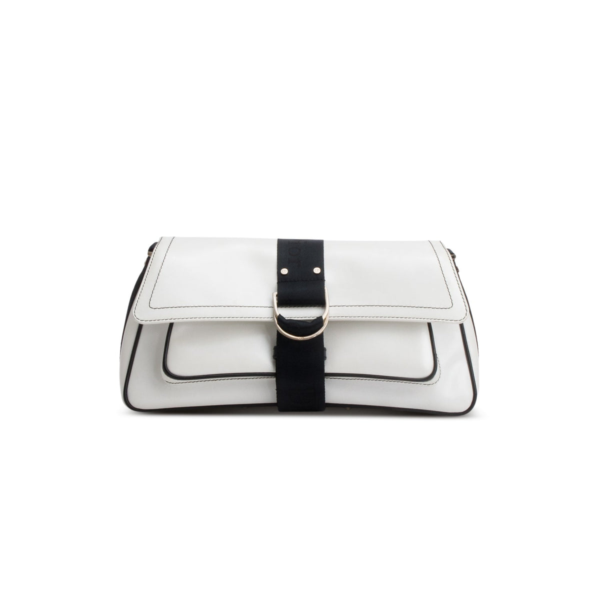 Christian Dior White Leather Crystal Embellished Hardcore Shoulder Bag Rovelle Bags