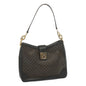 Luxury CELINE Macadam Canvas Shoulder Bag PVC Black 68449