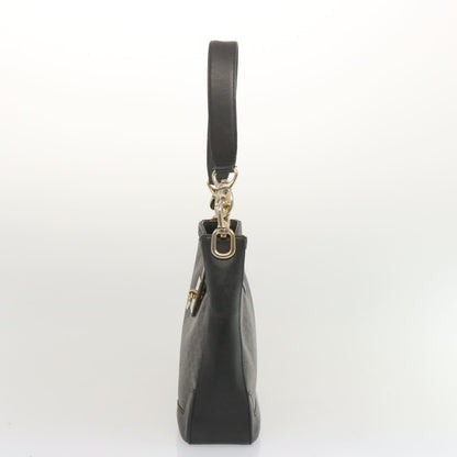 Luxury CELINE Macadam Canvas Shoulder Bag PVC Black 68449