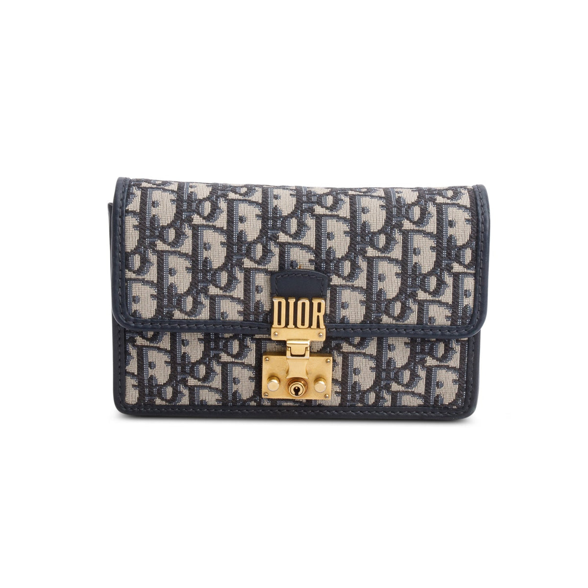 Christian Dior Blue Oblique Dioraddict Wallet on Chain Clutch Rovelle Bags