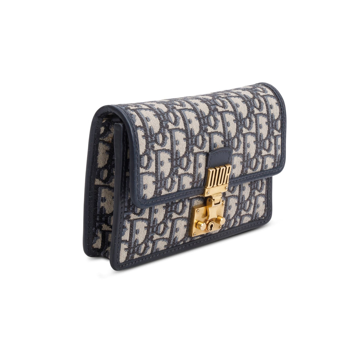 Christian Dior Blue Oblique Dioraddict Wallet on Chain Clutch Rovelle Bags