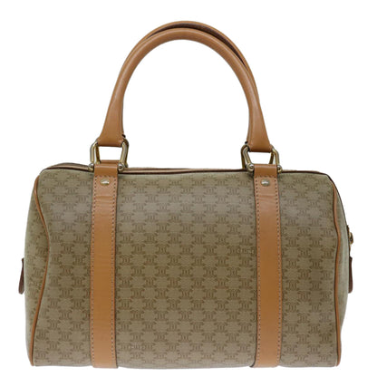 Luxury CELINE Macadam Canvas Hand Bag Beige 68570