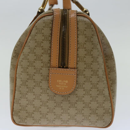 Luxury CELINE Macadam Canvas Hand Bag Beige 68570