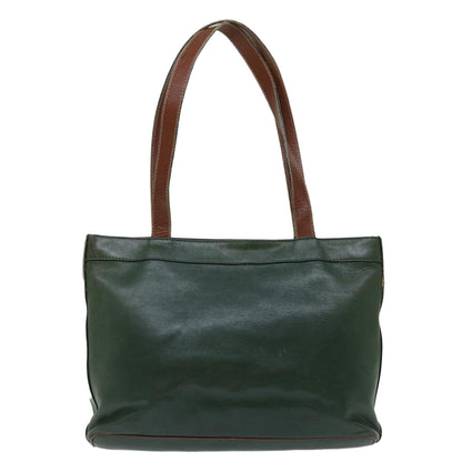 Luxury CELINE Tote Bag Leather Green 68605