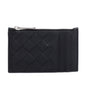 Bottega Veneta Black Nappa Intrecciato Zip Card Holder