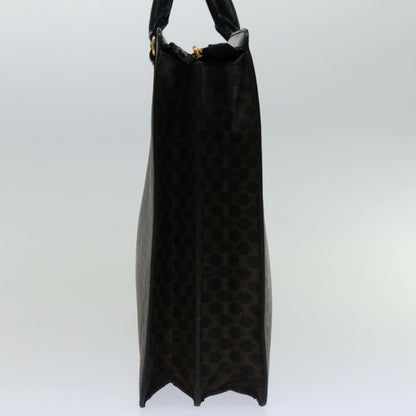 Luxury CELINE Macadam Canvas Tote Bag PVC Leather Black 68685