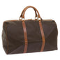 Luxury CELINE Macadam Canvas Boston Bag PVC Brown 68690