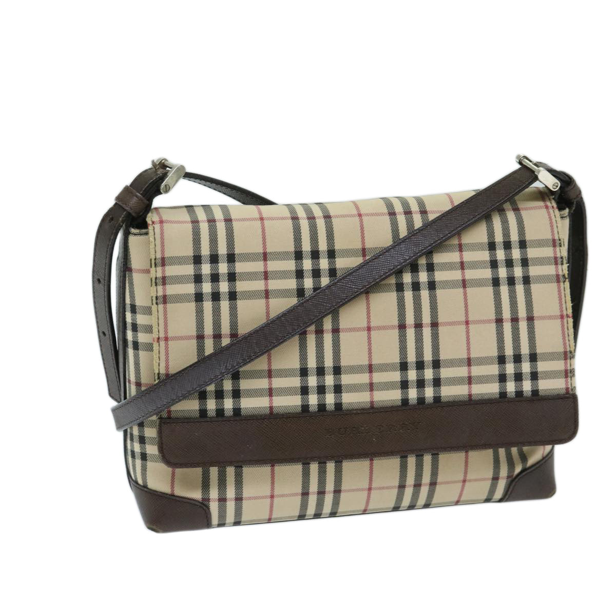 Burberry Nova Auth Canvas Beige Shoulder Bag Style 10