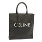 Luxury CELINE Triomphe Vertical Cabas Tote Bag PVC Black 194432 68823A