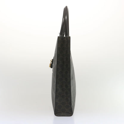 Luxury CELINE Triomphe Vertical Cabas Tote Bag PVC Black 194432 68823A