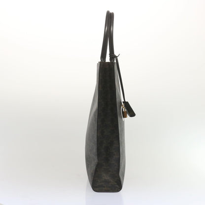 Luxury CELINE Triomphe Vertical Cabas Tote Bag PVC Black 194432 68823A
