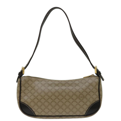 Luxury CELINE Macadam Canvas Accessory Pouch PVC Beige 68843