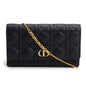 Christian Dior 2022 Black Supple Calfskin Caro Pouch Rovelle Bags