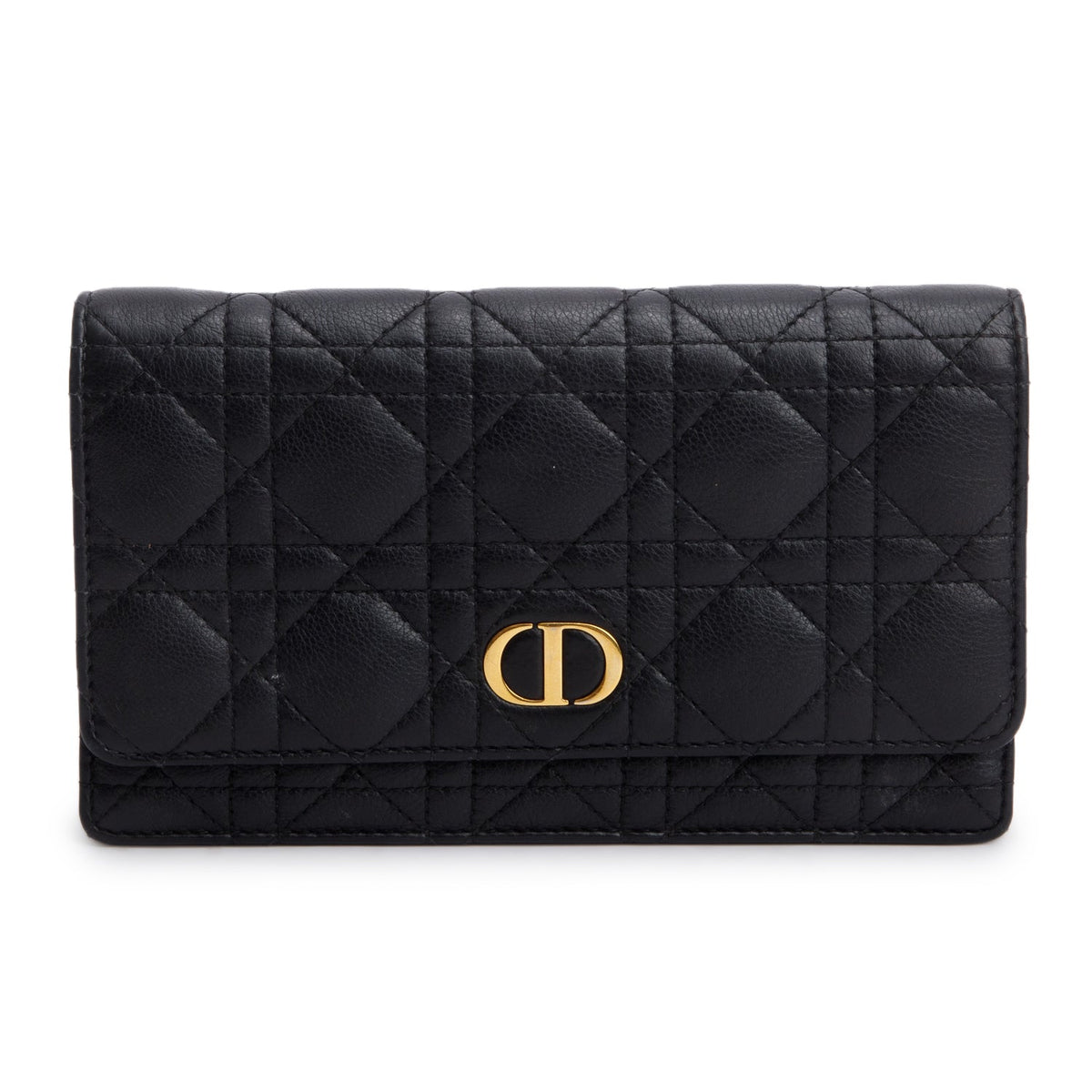 Christian Dior 2022 Black Supple Calfskin Caro Pouch Rovelle Bags