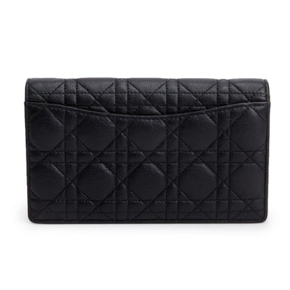Christian Dior 2022 Black Supple Calfskin Caro Pouch Rovelle Bags