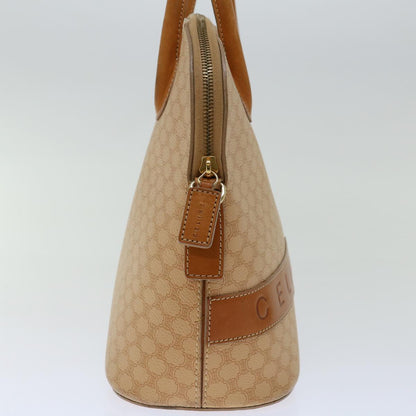 Luxury CELINE Macadam Canvas Hand Bag PVC Leather 2way Beige 69018