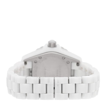 Stainless Steel Ceramic 33mm J12 Quartz Watch White