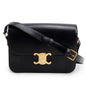 Celine 2022 Black Shiny Calfskin Medium Triomphe