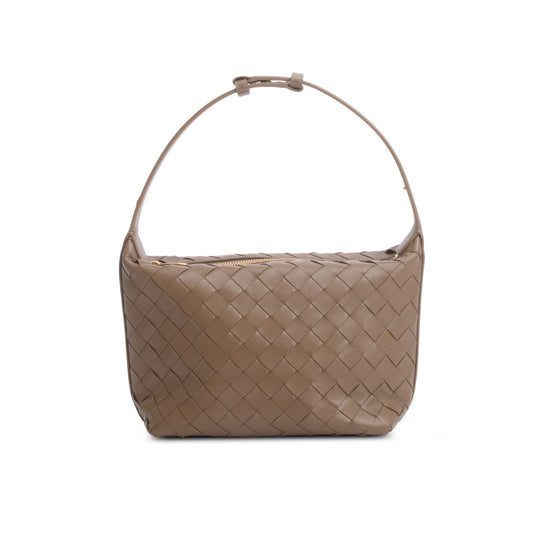 Bottega Veneta Brown Calfskin Nappa Intrecciato Mini Wallace