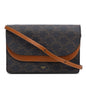 Celine 2022 Triomphe Canvas Lambskin Wallet on Strap