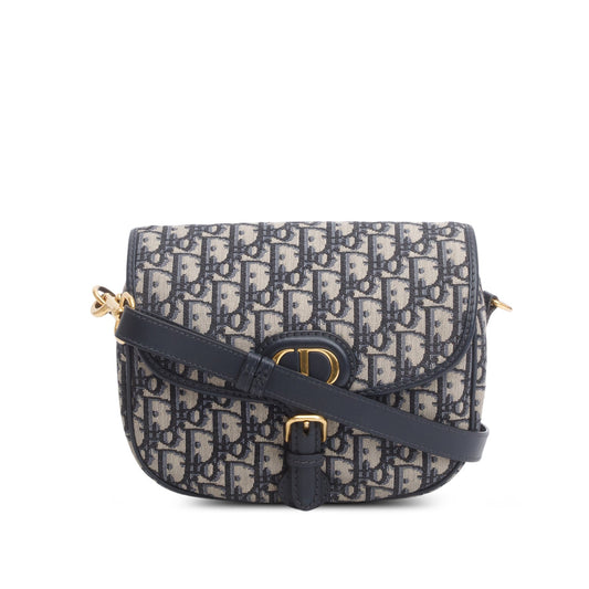 Christian Dior 2020 Blue Oblique Jacquard Medium Bobby Bag Rovelle Bags