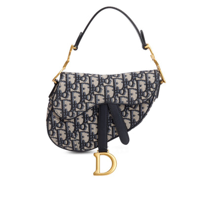 Christian Dior Blue Oblique Mini Saddle Bag Rovelle Bags