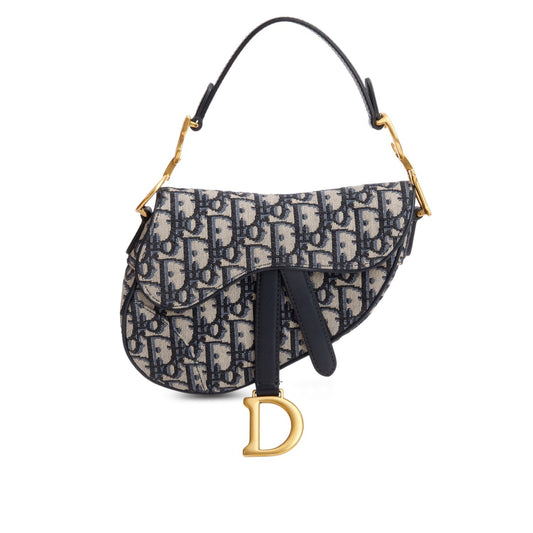 Christian Dior Blue Oblique Mini Saddle Bag Rovelle Bags