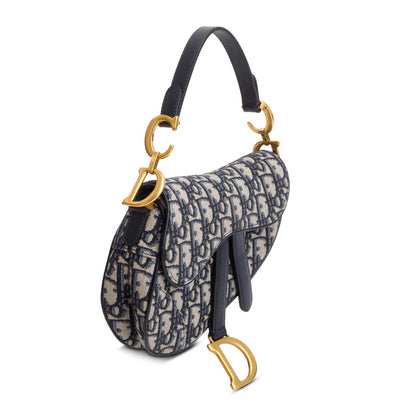 Christian Dior Blue Oblique Mini Saddle Bag Rovelle Bags