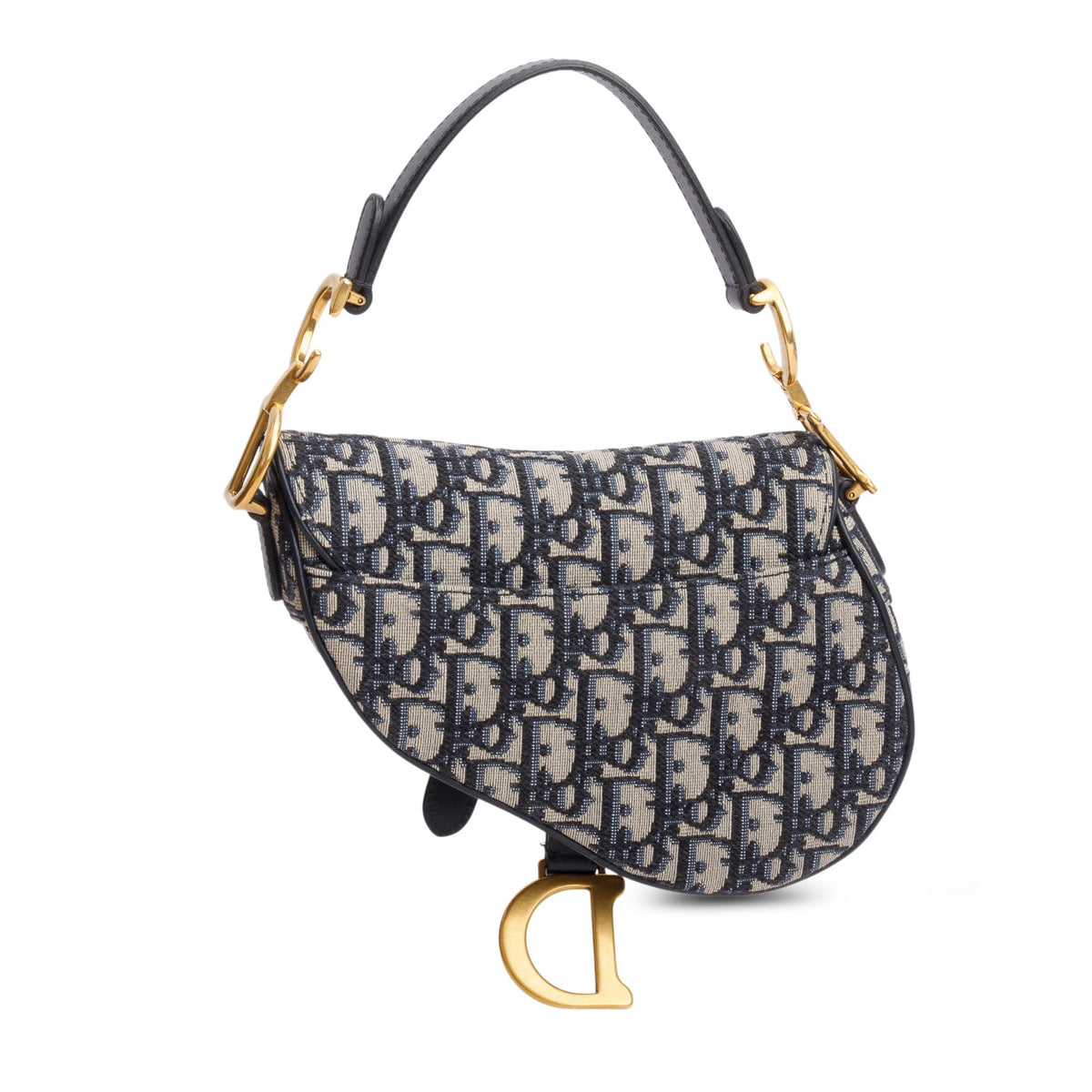 Christian Dior Blue Oblique Mini Saddle Bag Rovelle Bags