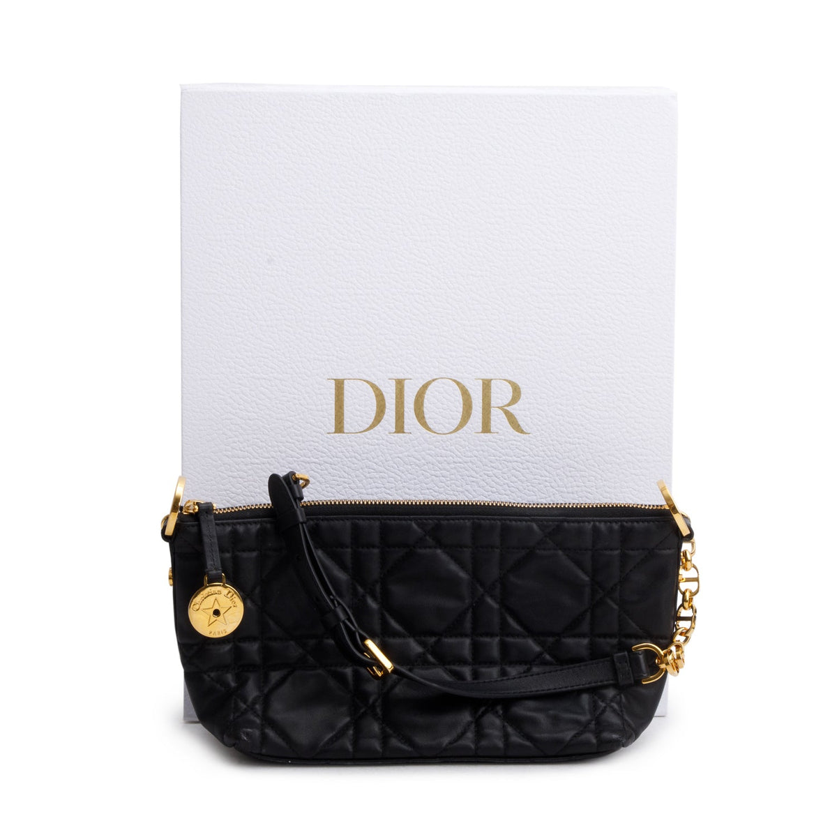 Christian Dior 2025 Black Macrocannage Lambskin Diorstar Hobo Bag Rovelle Bags