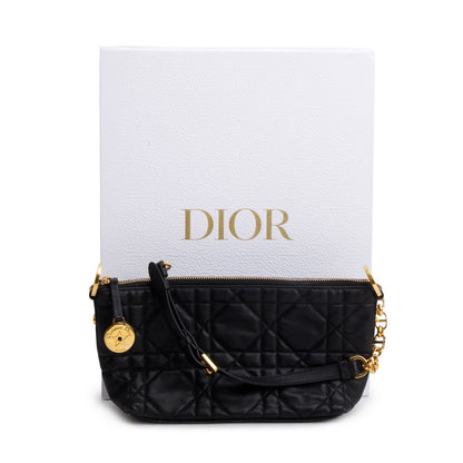 Christian Dior 2025 Black Macrocannage Lambskin Diorstar Hobo Bag Rovelle Bags