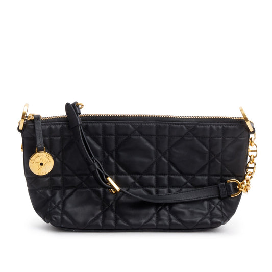 Christian Dior 2025 Black Macrocannage Lambskin Diorstar Hobo Bag Rovelle Bags