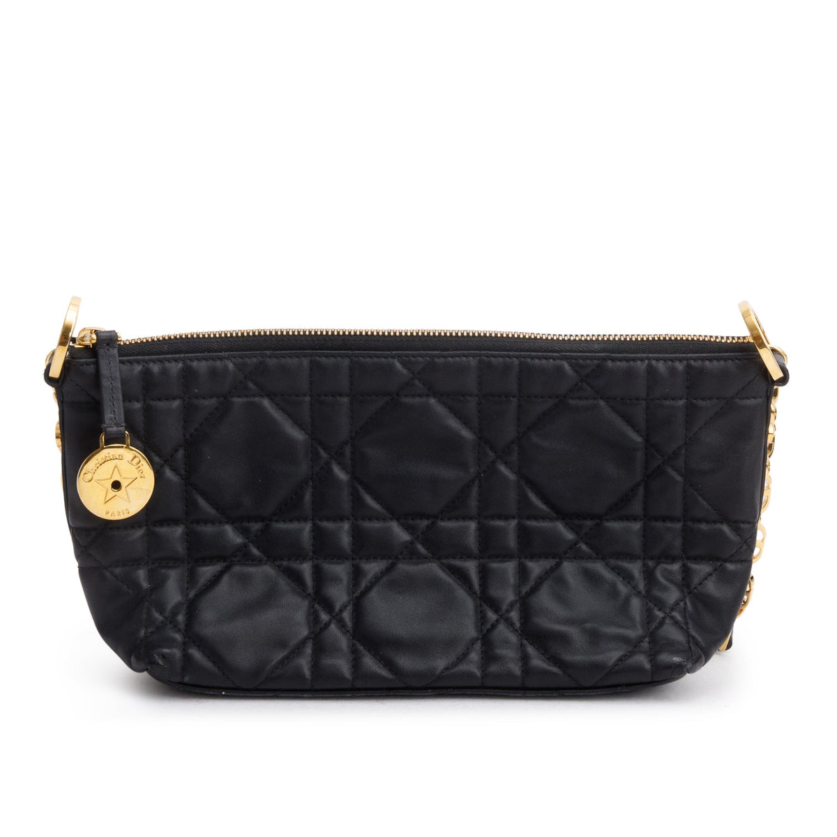 Christian Dior 2025 Black Macrocannage Lambskin Diorstar Hobo Bag Rovelle Bags
