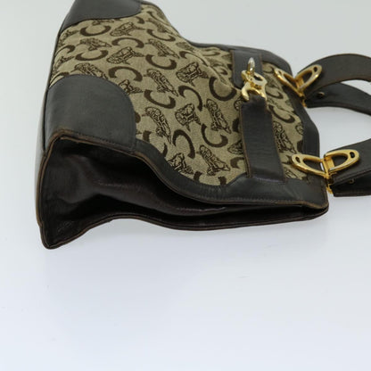 Luxury CELINE C Macadam Canvas Hand Bag Beige 69570