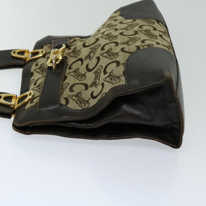Luxury CELINE C Macadam Canvas Hand Bag Beige 69570