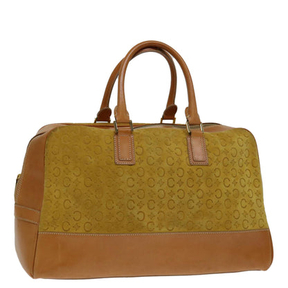 Luxury CELINE C Macadam Canvas Hand Bag Yellow 69573