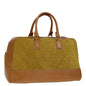 Luxury CELINE C Macadam Canvas Hand Bag Yellow 69573