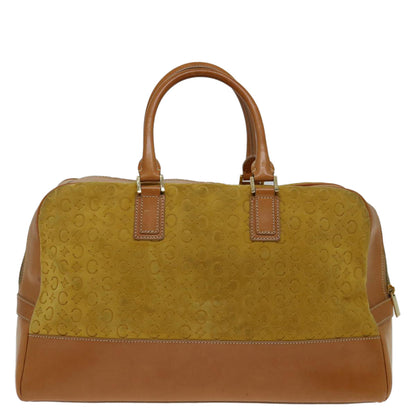 Luxury CELINE C Macadam Canvas Hand Bag Yellow 69573