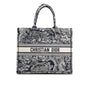 Christian Dior 2022 Canvas Embroidered Large Dioriviera Toile de Jouy Reverse Book Tote Rovelle Bags