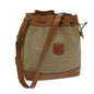 Luxury CELINE Macadam Canvas Shoulder Bag Beige 69628