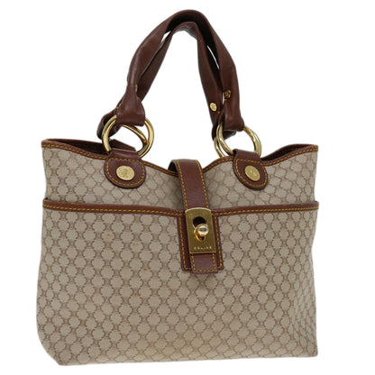 Luxury CELINE Macadam Canvas Hand Bag Beige 69629