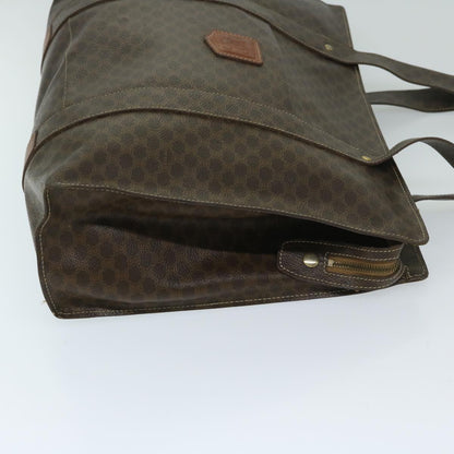 Luxury CELINE Macadam Canvas Tote Bag PVC Leather Brown 69630